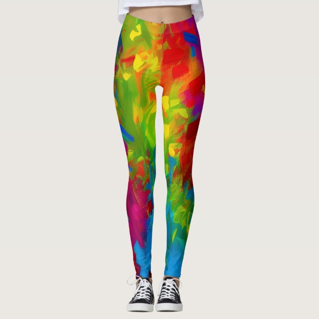 Leggings Abstrato de arte lindas (Frente)