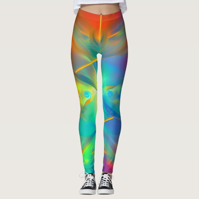 Leggings Abstrato de arte lindas (Frente)