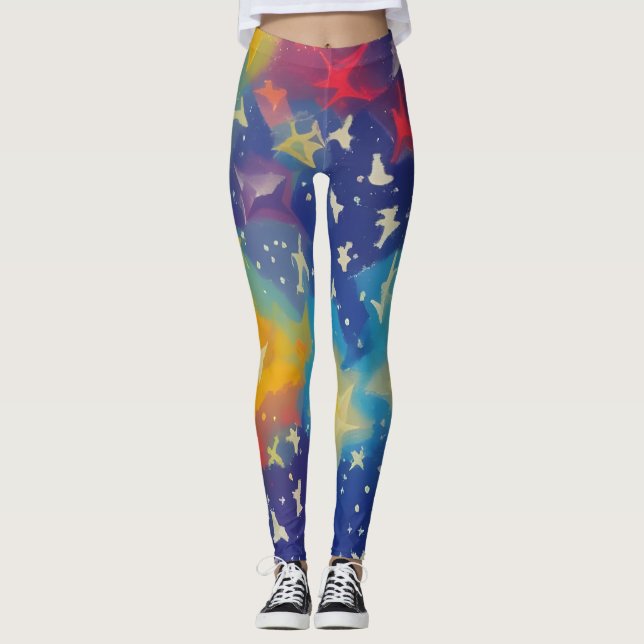 Leggings Abstrato de arte lindas (Frente)