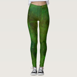 Leggings Abstrato "Galaxia Verde"