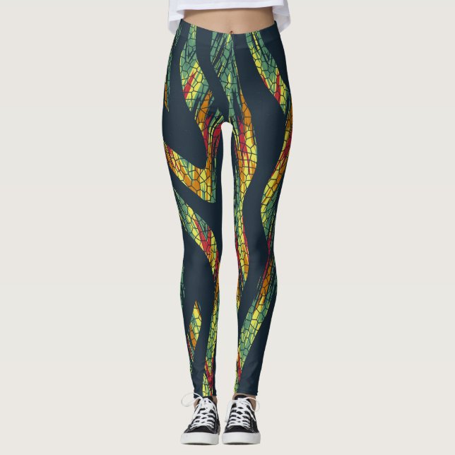 Leggings abstrato Serpentes (Frente)