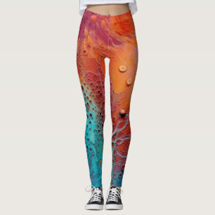 Leggings abstrato tradicionais bonitas
