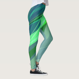 Leggings Abstrato verdes coloridas