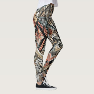Leggings africanas de padrões tribais
