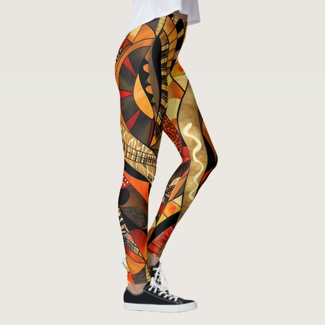 Leggings africanas de padrões tribais (Direita)
