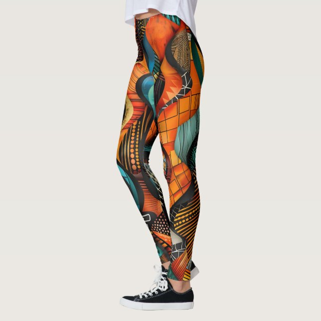 Leggings africanas de padrões tribais (Esquerda)