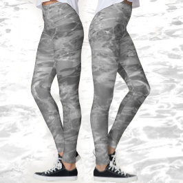 Leggings Água Cinza Monocromático