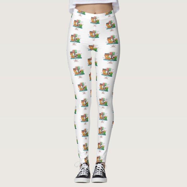 leggings alegres de presentes kwanzaa (Frente)