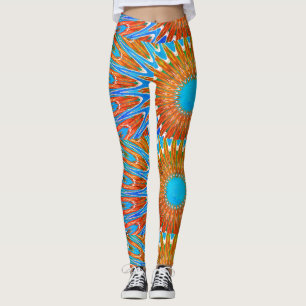 Leggings All-Over-Impressão azuis
