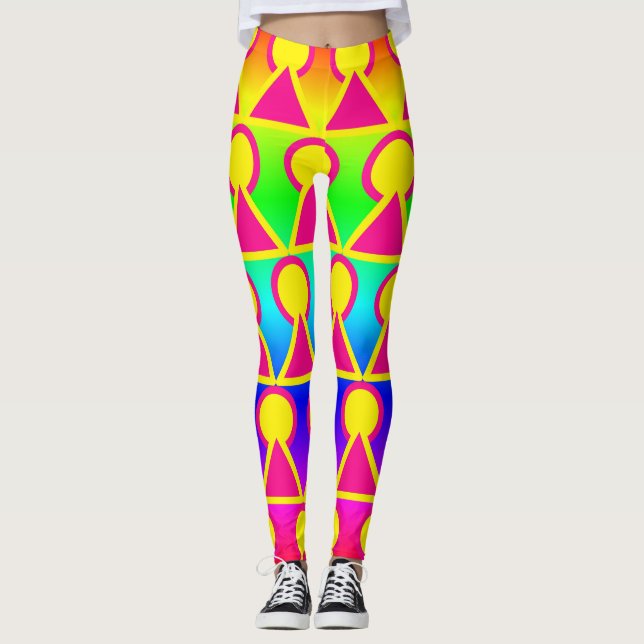Leggings All-Over-Impressão Coloridas (Frente)