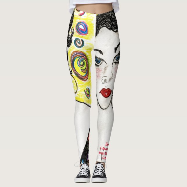 Leggings All-Over-Impressão da Senhora Espanhola (Frente)