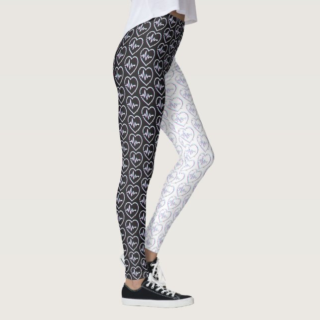 Leggings All-Over-Impressão de Verificação do Cora (Direita)