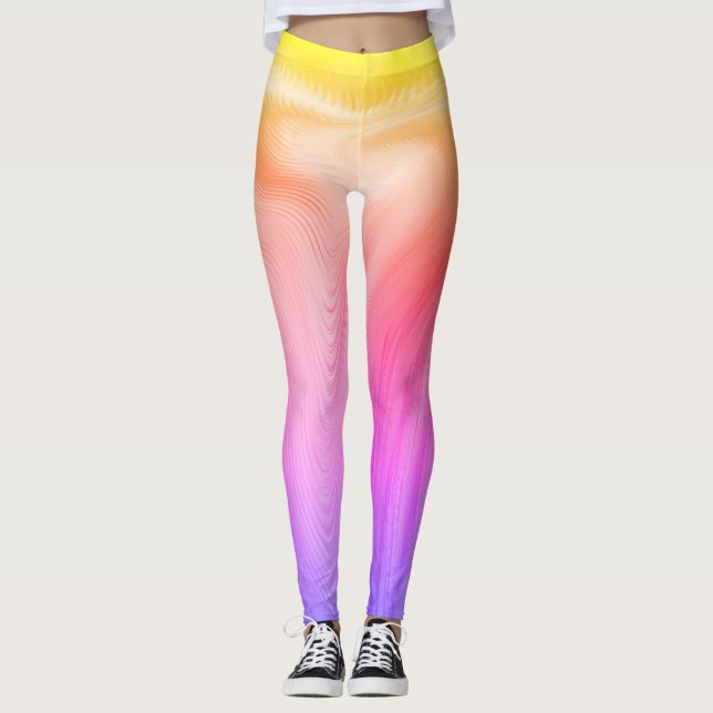 Leggings All-Over-Impressão do Pastel (Frente)