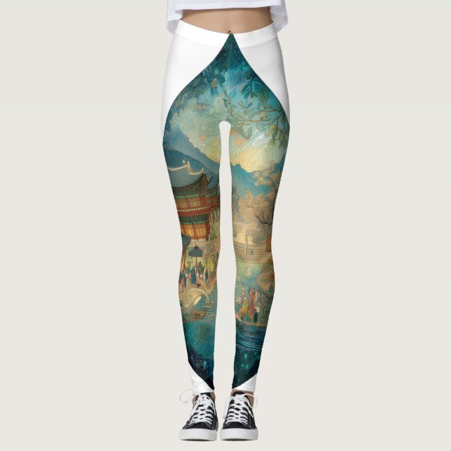 Leggings All-Over-Impressão, femininas (Frente)