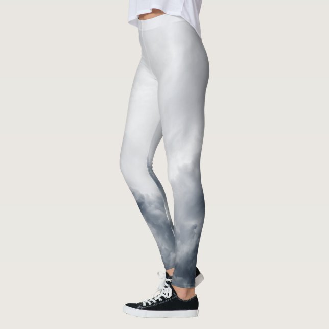 Leggings All-Over-Impressão Nuvens Negras e Cinzas (Esquerda)