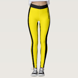 Leggings amarelas e negras, cor-de-rosa e cor-de-r