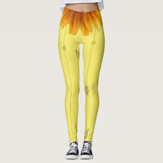 Leggings Amarelas Lindas e Longas (Frente)