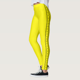 Leggings Amarelo Limão com Faixa Lateral Preta