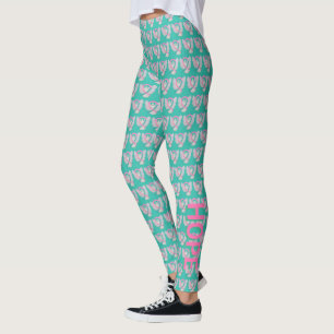 Leggings Anjos de Fita e Sensibilização Rosa e T