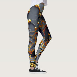 Leggings árabes pretas do Ouro