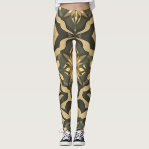 Leggings artísticas com Design simétrico em negrit