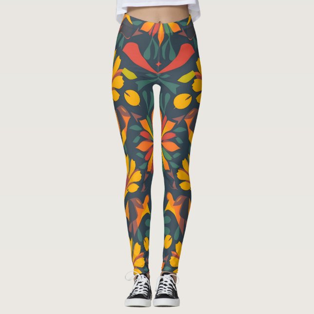 Leggings Artísticas Vibrantes - Decor Doméstico Se (Frente)