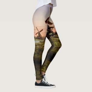 Leggings artísticas Vintage dos Windmills neerland
