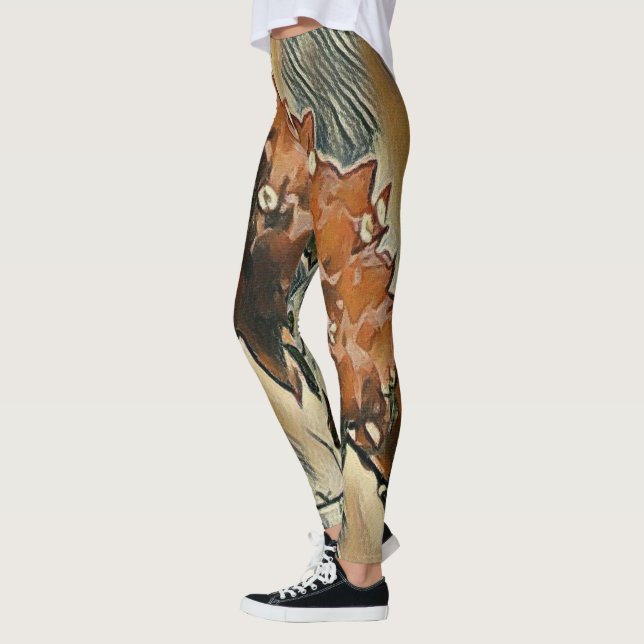 Leggings Árvore de Rosas Arte (Esquerda)