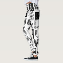 Leggings Athleisure Letras A-z