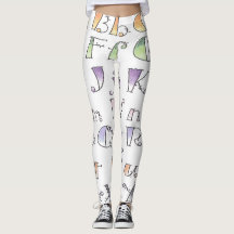 Leggings Athleisure Letras A-z Parte 2