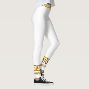 Leggings Atléticos Chave Dourada Grega