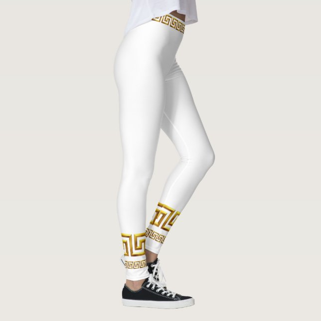 Leggings Atléticos Chave Dourada Grega (Direita)