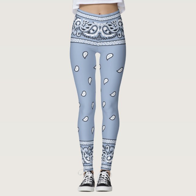 Leggings azuis claras de Bandana (Frente)