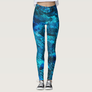 Leggings azuis de abstrato Art