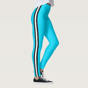Leggings azuis do céu preto e branco