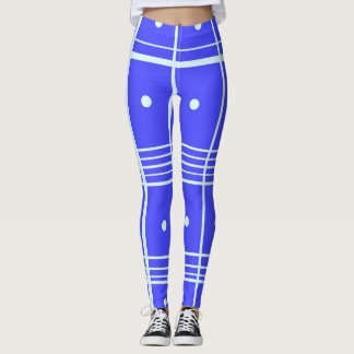 Leggings azuis impressas