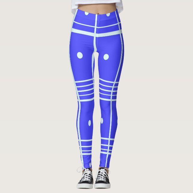 Leggings azuis impressas (Frente)