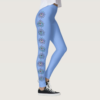 Leggings Azuis Místicas Espiritais De Terceiros Ol