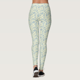 Leggings Azul Creme com Estampa Paisley
