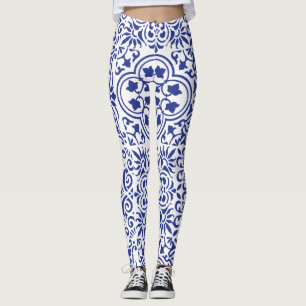 Leggings Azulejos Blue Mexicanos