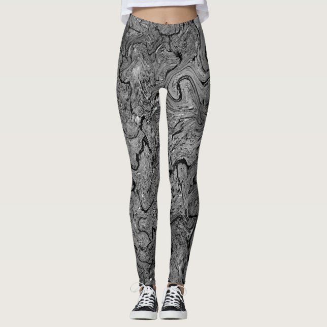 Leggings B&W "Marbled" (Frente)
