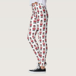 Leggings Balés de Nozes Nozes de Natal Vermelho<br><div class="desc">Um belo par de piratas de Natal moldou as pernas das mulheres. Um sotaque divertido para o seu guarda-roupa de Natal. Projetado para você pelo Blackberry Boulevard.</div>