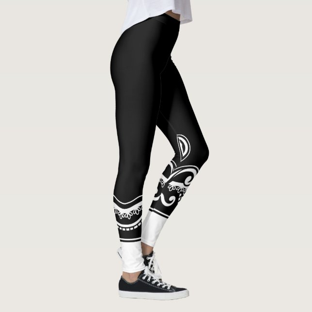 Leggings Barrocas Dolce - Legenda Preta e Branca (Direita)