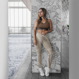Leggings Bege com uma Rosa