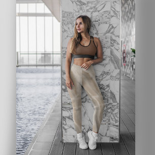 Leggings Bege com uma Rosa