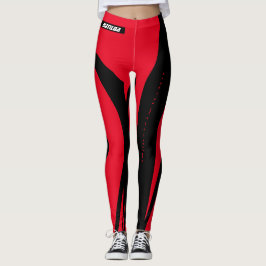 Leggings Black Red White, de mulheres