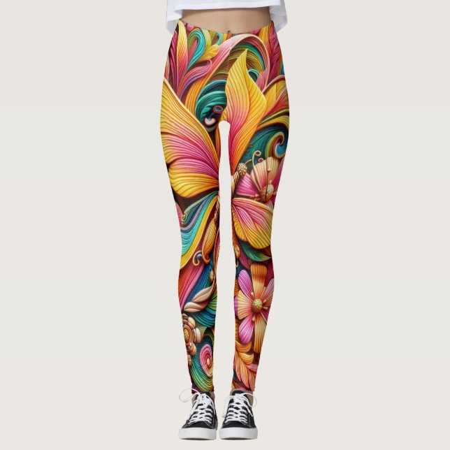 Leggings Bloom Capri Vibrantes (Frente)