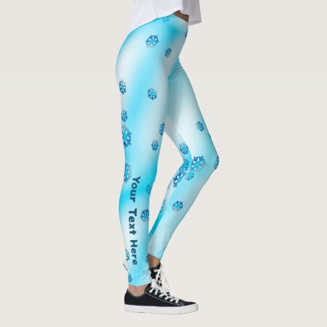 Leggings Blue Snowflakes (Direita)