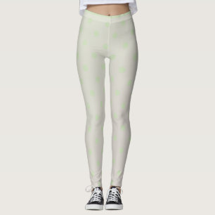 Leggings Bolinhas Verdes Modernas de Pastel Trendy