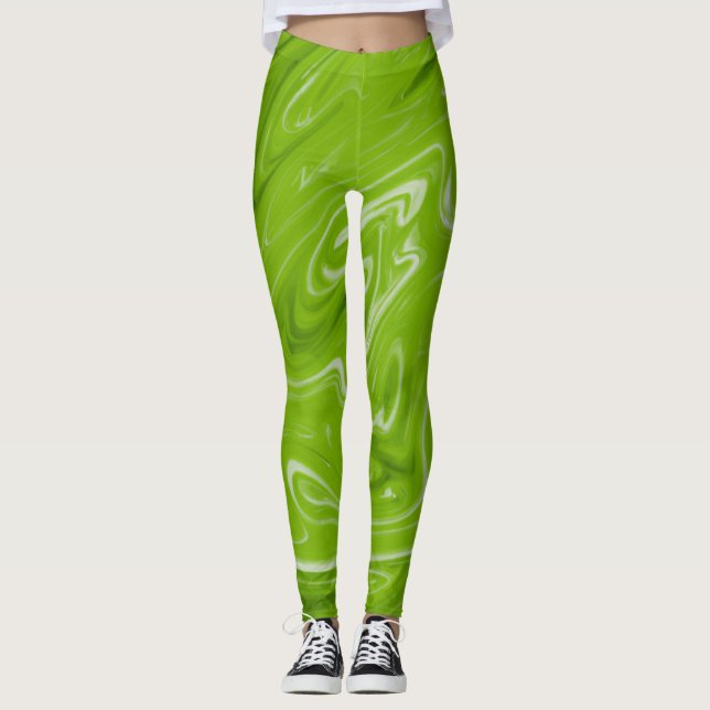 Leggings bonitas de abstrato art (Frente)